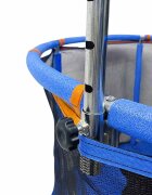 Ikonka Trambulina pentru copii Blue cu set complet de accesorii include cos de baschet minge hamac diametru 155 cm pana la 150 kg