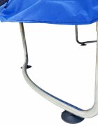 Ikonka Trambulina pentru copii Blue cu set complet de accesorii include cos de baschet minge hamac diametru 155 cm pana la 150 kg