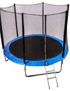 Ikonka Trambulina pentru copii intrare cu fermoar si scara inclusa cu plasa de protectie inalta 183 cm diametru 305 cm capacitatea maxima 150 kg