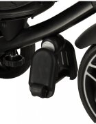 Ikonka Tricicleta pentru copii Trike Fix Elite Black din otel cu sezut reversibil spatar ajustabil bara reglabila copertina cu efecte luminoase si sonore varsta 2-6 ani