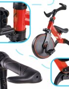Ikonka Tricicleta pentru copii Trike Fix Red cu pedale 3 in 1 ghidon si sa reglabile cadru din otel roti din spuma pentru copii cu varsta cuprinsa intre 15 si 4 ani si 30kg
