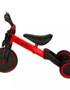 Ikonka Tricicleta pentru copii Trike Fix Red cu pedale 3 in 1 ghidon si sa reglabile cadru din otel roti din spuma pentru copii cu varsta cuprinsa intre 15 si 4 ani si 30kg