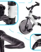 Ikonka Tricicleta pentru copii Trike Fix White cu pedale 3 in 1 ghidon si sa reglabile cadru din otel roti din spuma pentru copii cu varsta cuprinsa intre 15 si 4 ani si 30kg