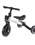 Ikonka Tricicleta pentru copii Trike Fix White cu pedale 3 in 1 ghidon si sa reglabile cadru din otel roti din spuma pentru copii cu varsta cuprinsa intre 15 si 4 ani si 30kg