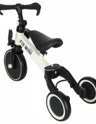 Ikonka Tricicleta pentru copii Trike Fix White cu pedale 3 in 1 ghidon si sa reglabile cadru din otel roti din spuma pentru copii cu varsta cuprinsa intre 15 si 4 ani si 30kg