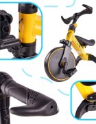 Ikonka Tricicleta pentru copii Trike Fix Yellow cu pedale 3 in 1 ghidon si sa reglabile cadru din otel roti din spuma pentru copii cu varsta cuprinsa intre 15 si 4 ani si 30kg