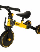 Ikonka Tricicleta pentru copii Trike Fix Yellow cu pedale 3 in 1 ghidon si sa reglabile cadru din otel roti din spuma pentru copii cu varsta cuprinsa intre 15 si 4 ani si 30kg