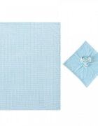Infancie Set cadou pentru bebelusi cu paturica din fleece si jucarie elefantel bleu