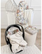 Infantilo Paturica de infasat pentru scaun auto Velvet flori retro bej