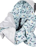 Infantilo Paturica de infasat pentru scaun auto Velvet IF19109 Blue RabbitGri