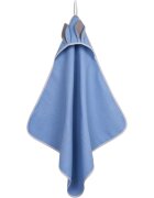 Infantilo Prosop de baie cu gluga Waffle Bunny 80x80 cm albastru