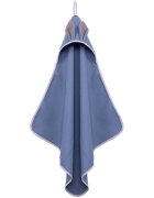 Infantilo Prosop de baie cu gluga Waffle Bunny 80x80 cm albastru inchis