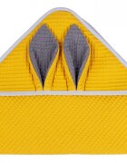 Infantilo Prosop de baie cu gluga Waffle Bunny 80x80 cm galben mustar