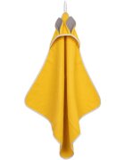 Infantilo Prosop de baie cu gluga Waffle Bunny 80x80 cm galben mustar
