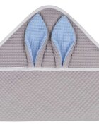 Infantilo Prosop de baie cu gluga Waffle Bunny 80x80 cm gri