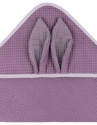 Infantilo Prosop de baie cu gluga Waffle Bunny 80x80 cm mov