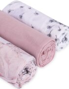 Infantilo Set 3 scutece din muselina papadie roz deschis