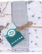 Infantilo Set 3 scutece din muselina rozgriflori