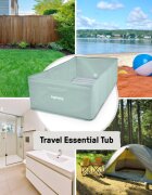 InGenuity Cadita pliabila pentru calatorii Tuckaway Travel Tub Sage