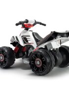 INJUSA ATV electric pentru copii licenta Mercedes Alb Negru 12V cu pedala de acceleratie 2 ani+