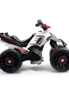 INJUSA ATV electric pentru copii licenta Mercedes Alb Negru 12V cu pedala de acceleratie 2 ani+