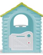 INJUSA Casuta de joaca pentru exterior The Hut Albastru Verde ferestre laterale rabatabile 2 ani+