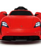 INJUSA Masina electrica pentru copii Porsche Taycan 12V 2 viteze frana electrica lumini Led radio USB telecomanda deschidere usi varsta 2 ani+