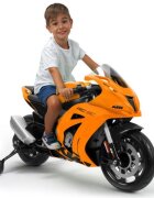 INJUSA Motocicleta electrica de curse pentru copii licenta KTM 12V include roti ajutatoare 3-6 ani