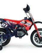 INJUSA Motocicleta electrica pentru copii 6V licentiat Repsol tip cross cu roti ajutatoare 3-6 ani