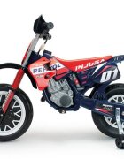 INJUSA Motocicleta electrica pentru copii 6V licentiat Repsol tip cross cu roti ajutatoare 3-6 ani