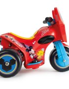 INJUSA Motocicleta electrica pentru copii licenta Disney Mickey Mouse Rosu Albastru 6V cu pedala de acceleratie 1-3 ani greutate admisa 25 kg