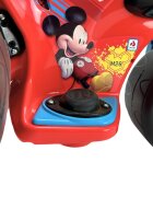 INJUSA Motocicleta electrica pentru copii licenta Disney Mickey Mouse Rosu Albastru 6V cu pedala de acceleratie 1-3 ani greutate admisa 25 kg