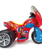 INJUSA Motocicleta electrica pentru copii licenta Disney Paw Patrol Rosu Albastru 6V cu pedala de acceleratie lumini frontale greutate admisa 25 kg 1-3 ani