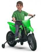 INJUSA Motocicleta electrica pentru copii licenta Kawasaki KX85 6V include roti ajutatoare 2-5 ani
