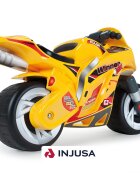 INJUSA Motocicleta pentru copii Moto Winner Galben cu roti mari si design sportiv 3 ani+