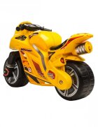 INJUSA Motocicleta pentru copii Moto Winner Galben cu roti mari si design sportiv 3 ani+