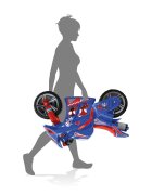 INJUSA Motocicleta pentru copii ride-on Winner Spidey XL 3 ani+ licenta Marvel Studios Spiderman Rosu Albastru greutate admisa 50 kg