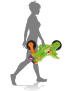 INJUSA Motocicleta pentru copii Twin Dino 18 luni+ roti late din plastic greutate admisa 30 kg
