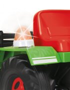 INJUSA Tractor electric cu remorca 6V cu sunete si lumini baterie si incarcator incluse 1 an+ Verde
