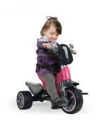 INJUSA Tricicleta evolutiva pentru copii Body Pink cu maner parental cadru din aluminiu suport picioare bara detasabila roti Eva cosulet geanta varsta 10 luni+