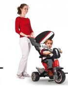 INJUSA Tricicleta evolutiva pentru copii Body Special Red cu maner parental cadru din aluminiu suport picioare bara detasabila roti Eva cosulet geanta varsta 10 luni+