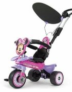 INJUSA Tricicleta evolutiva pentru copii licenta Disney Minnie Mouse cu maner parental anvelope EVA 10 luni-3 ani