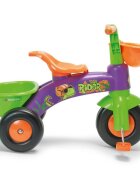 INJUSA Tricicleta pentru copii Dino Rider cu pedale inspirata din desenele cu dinozauri 1-3 ani cosulete pentru accesorii