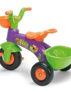 INJUSA Tricicleta pentru copii Dino Rider cu pedale inspirata din desenele cu dinozauri 1-3 ani cosulete pentru accesorii