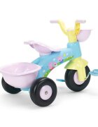 INJUSA Tricicleta pentru copii Peppa Pig cu pedale 62x42x46 cm greutate admisa 25 kg 1-3 ani