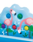 INTEX Centru de joaca gonflabil pentru copii Jungle Adventure compus din doua piscine si tobogan vesel cu aterizare lina dimensiune 244 x 198 x 71 cm