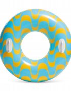 INTEX Colac gonflabil de inot cu manere 119 cm Zig Zag Blue