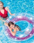 INTEX Colac mare gonflabil pentru inot Glitter 119 cm sclipici Pink