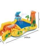 INTEX Loc de joaca 5 in 1 pentru copii Mini Aqua Park gonflabil acvatic pentru gradina dimensiune 249 x 191 x 109 cm