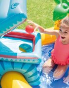 INTEX Loc de joaca 5 in 1 pentru copii Mini Aqua Park gonflabil acvatic pentru gradina dimensiune 249 x 191 x 109 cm
